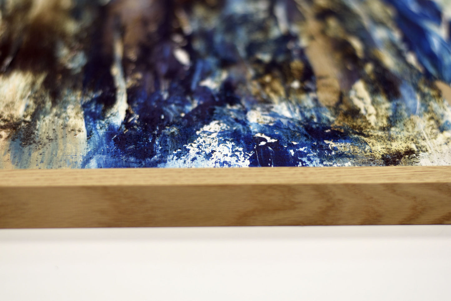 Beneath the Horizon – Abstract Textured Landscape Painting | 83 x 83 cm | Edelgard Schroer
