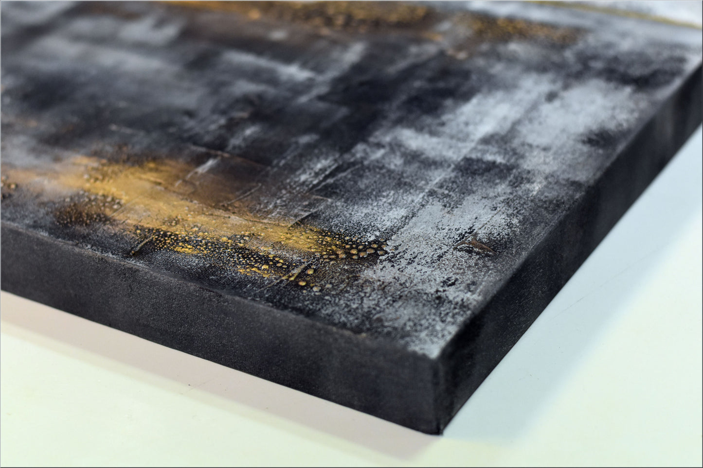 Red Outlook – Abstract Textured Industrial Painting | 80 x 80 cm | Edelgard Schroer