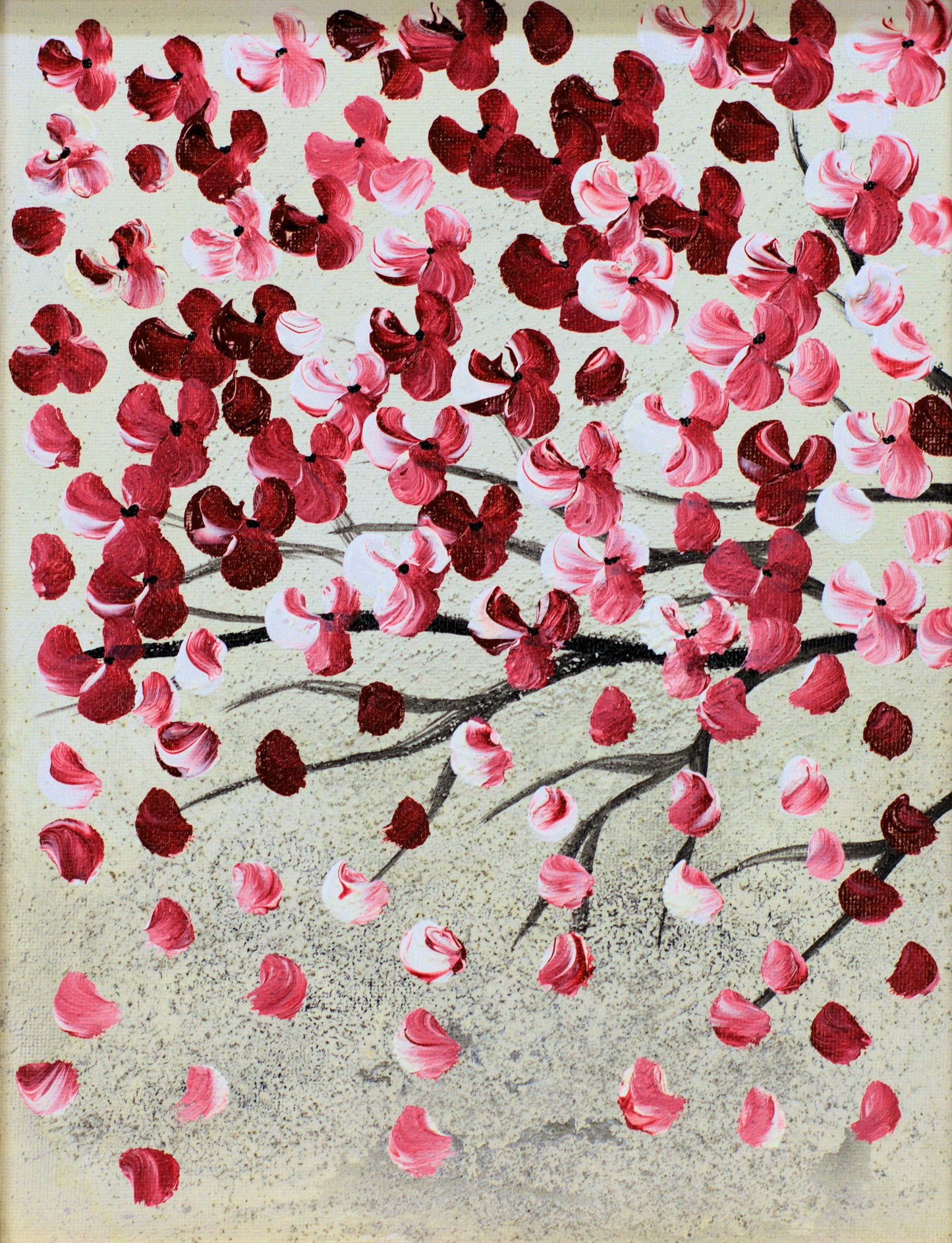 Spring Days in Japan – Cherry Blossom Triptych by Edelgard Schroer | Framed | Ready to Hang