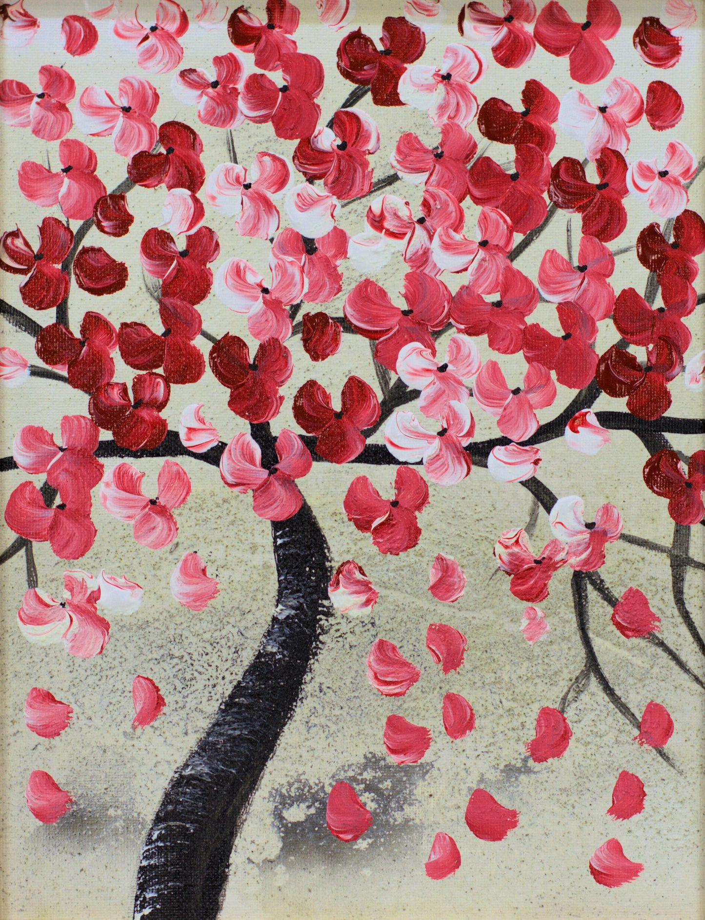 Spring Days in Japan – Cherry Blossom Triptych by Edelgard Schroer | Framed | Ready to Hang