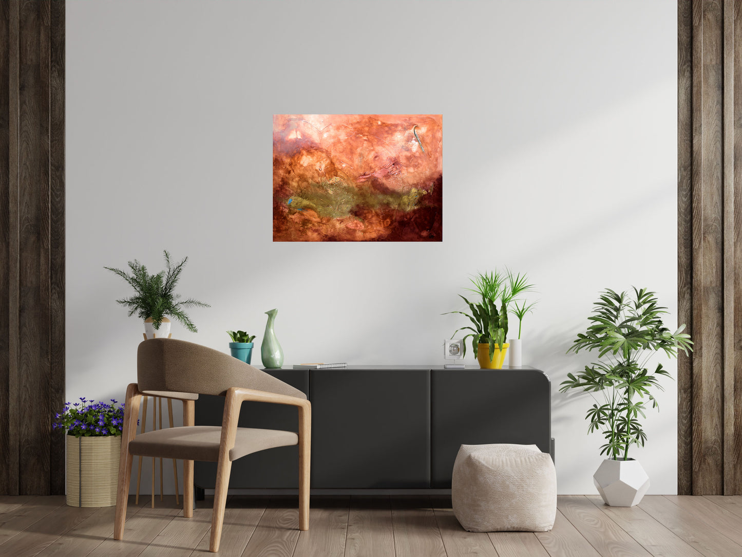 Birth of an Angel – Textured Abstract Acrylic by Edelgard Schroer | 80 × 60 cm