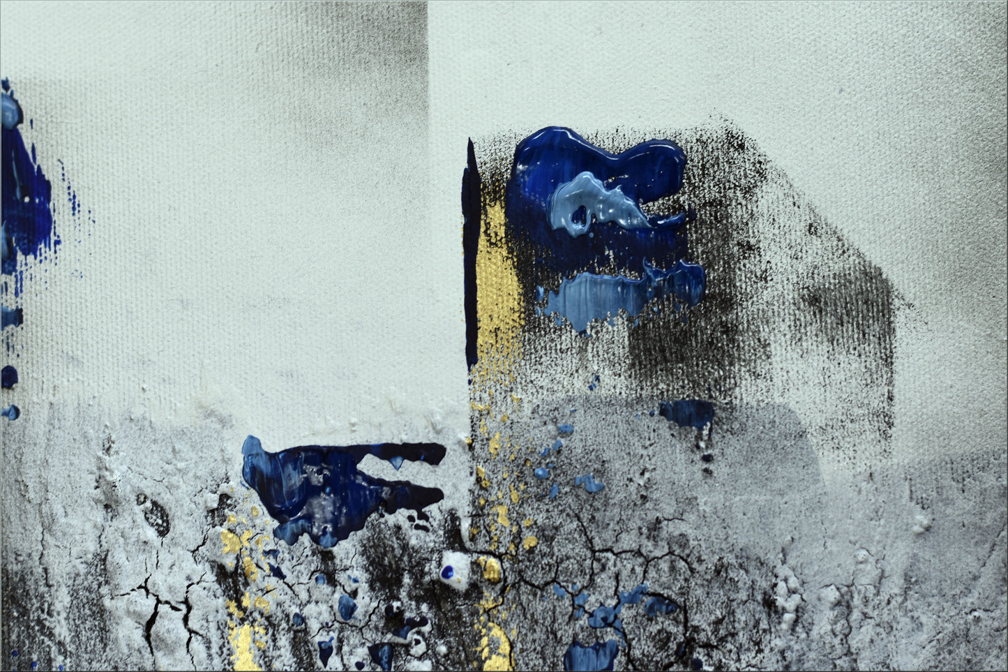 Blue Windows – Abstract Urban Acrylic Painting | 140 x 70 cm | Edelgard Schroer