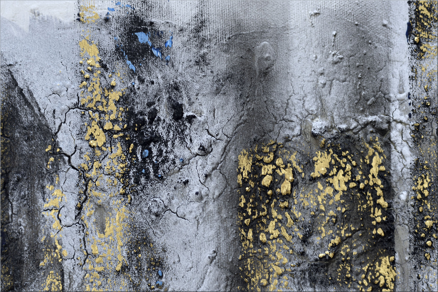 Blue Windows – Abstract Urban Acrylic Painting | 140 x 70 cm | Edelgard Schroer