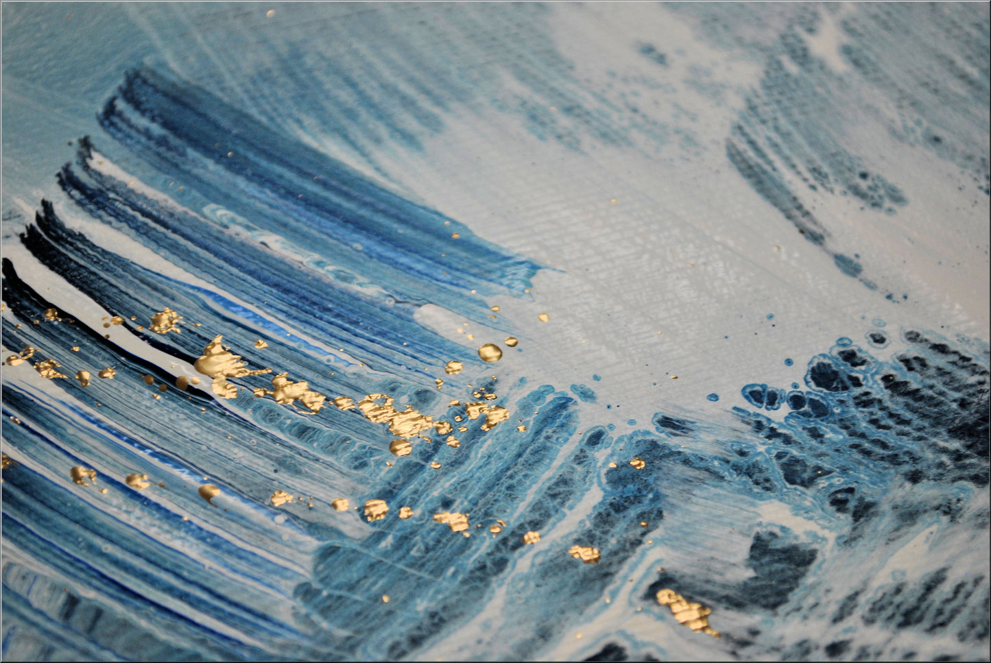 Bleu – Abstract Blue Painting | 190×90 cm | Edelgard Schroer