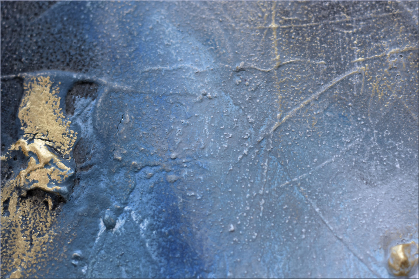 Blue Madness – Original Abstract Acrylic Painting | 63 x 83 cm | Framed by Edelgard Schroer
