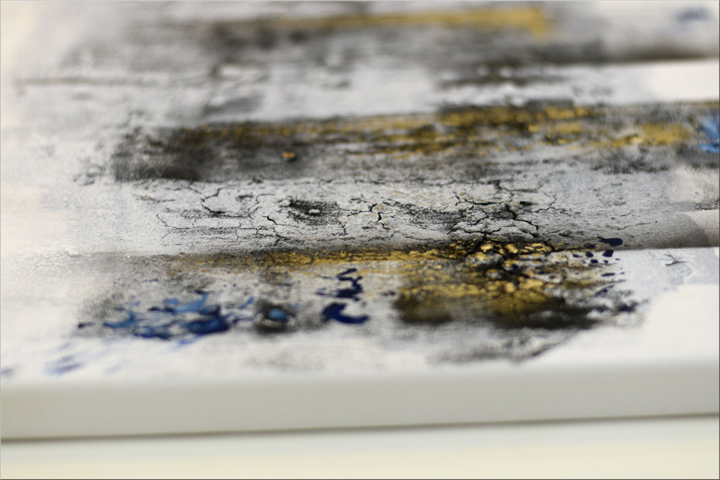 Blue Windows – Abstract Urban Acrylic Painting | 140 x 70 cm | Edelgard Schroer