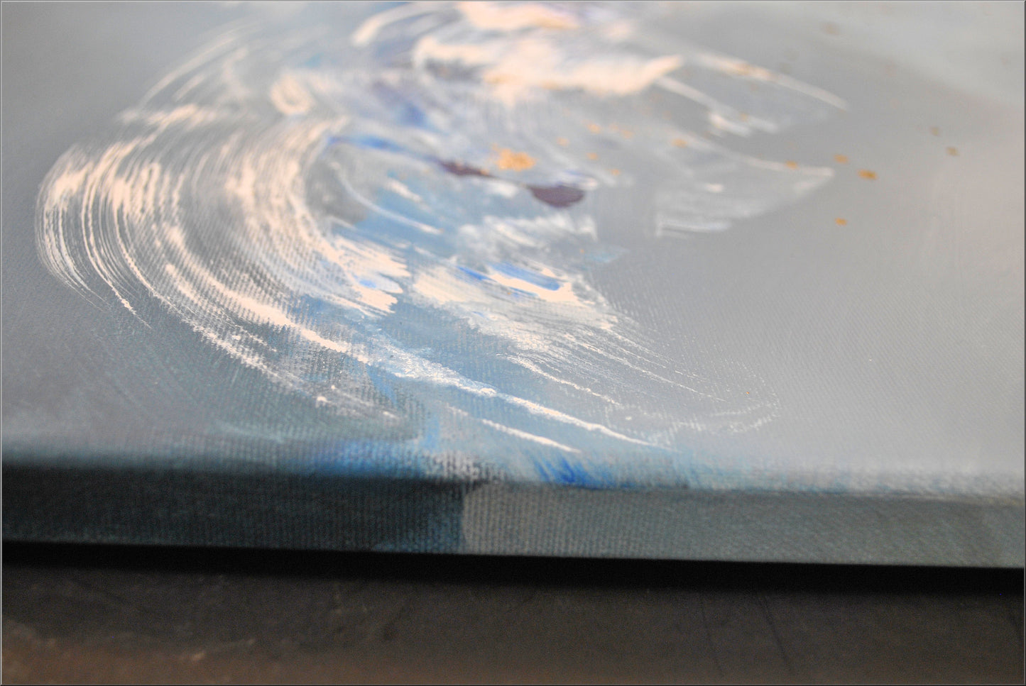 Bleu – Abstract Blue Painting | 190×90 cm | Edelgard Schroer
