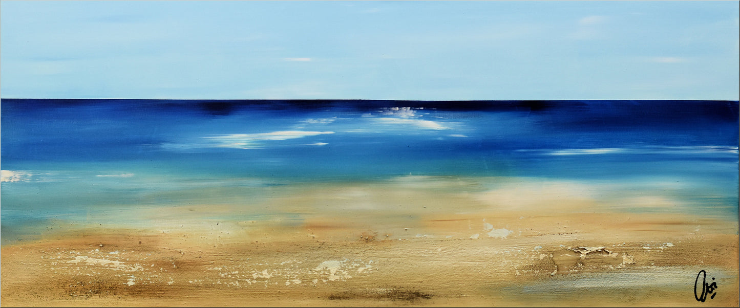 Desire – Abstract Ocean Landscape by Edelgard Schroer | 120x50 cm | Original Painting