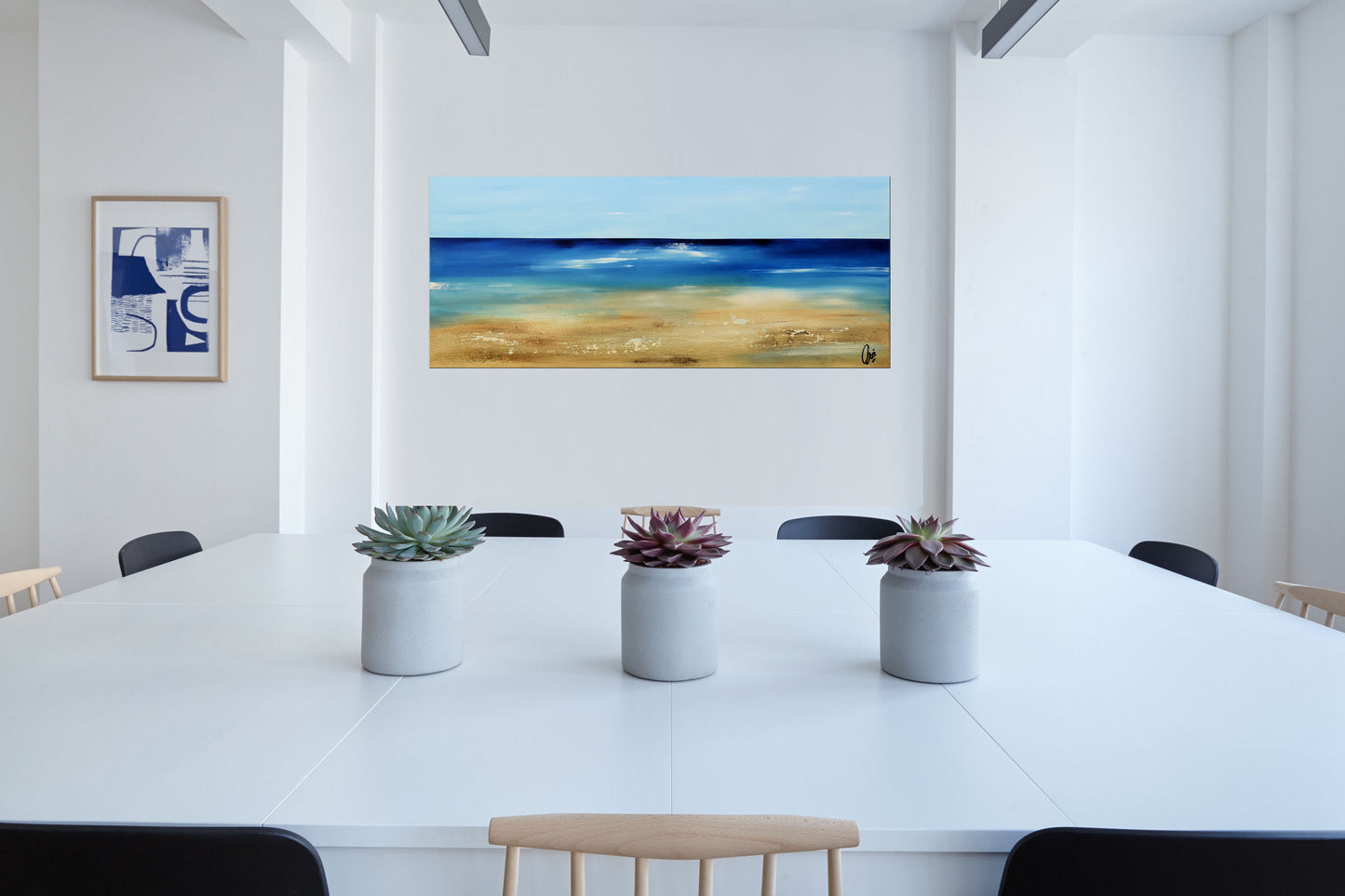 Desire – Abstract Ocean Landscape by Edelgard Schroer | 120x50 cm | Original Painting