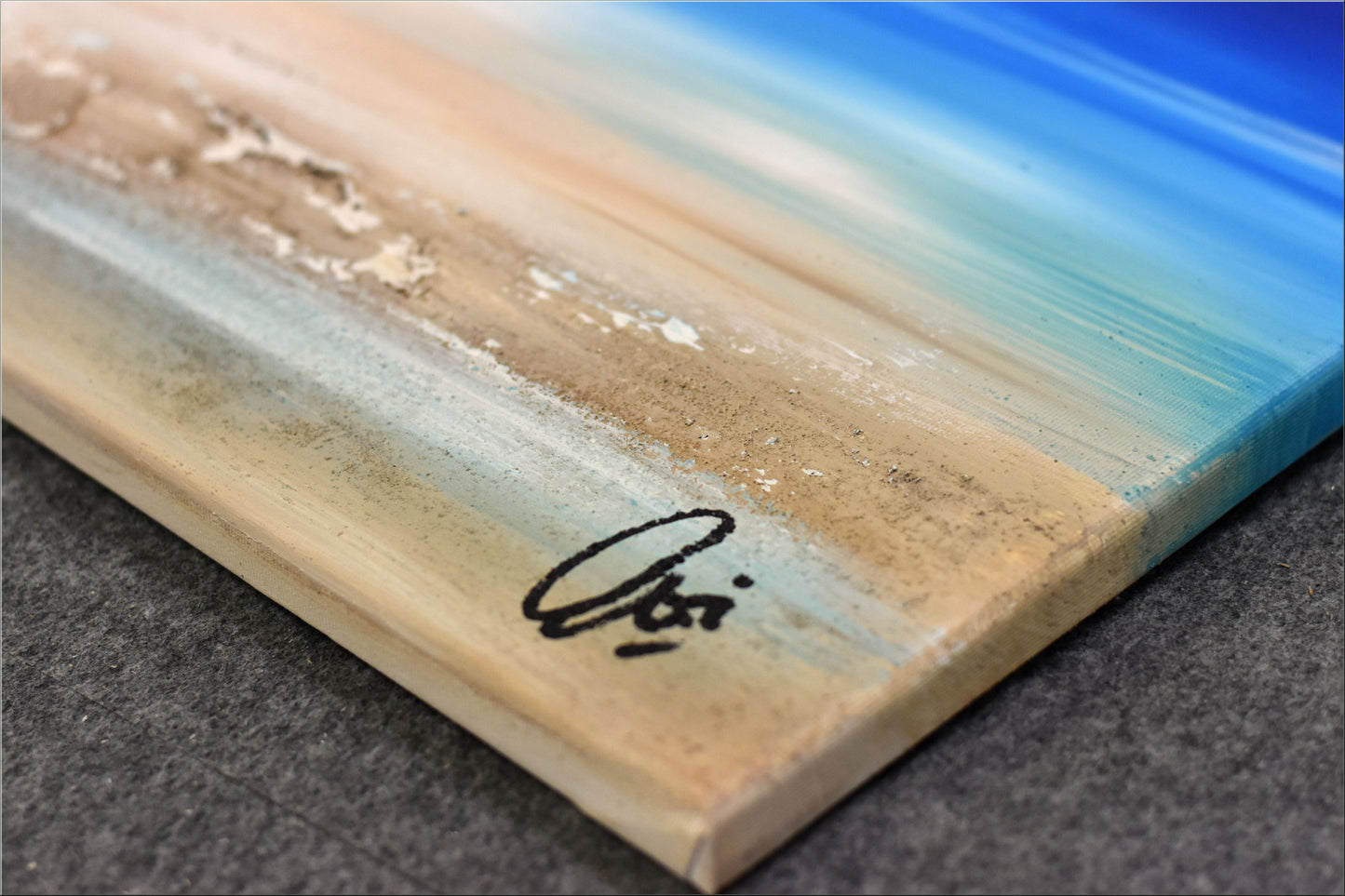 Desire – Abstract Ocean Landscape by Edelgard Schroer | 120x50 cm | Original Painting