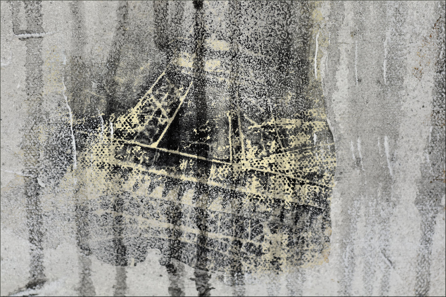 Leaving Paris – Framed Abstract Painting by Edelgard Schroer | 73 × 73 cm
