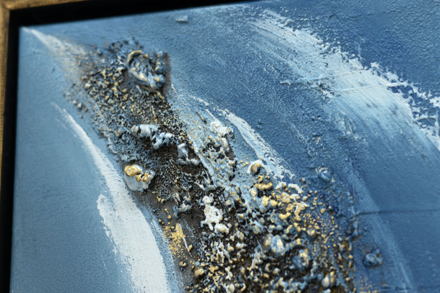 Tidal Bronze – Abstract Teal Bronze Painting | 50×50 cm | Edelgard Schroer
