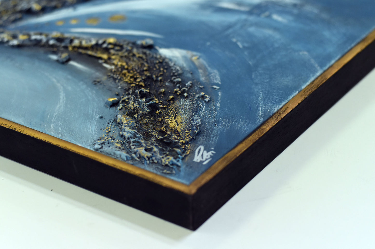 Tidal Bronze – Abstract Teal Bronze Painting | 50×50 cm | Edelgard Schroer
