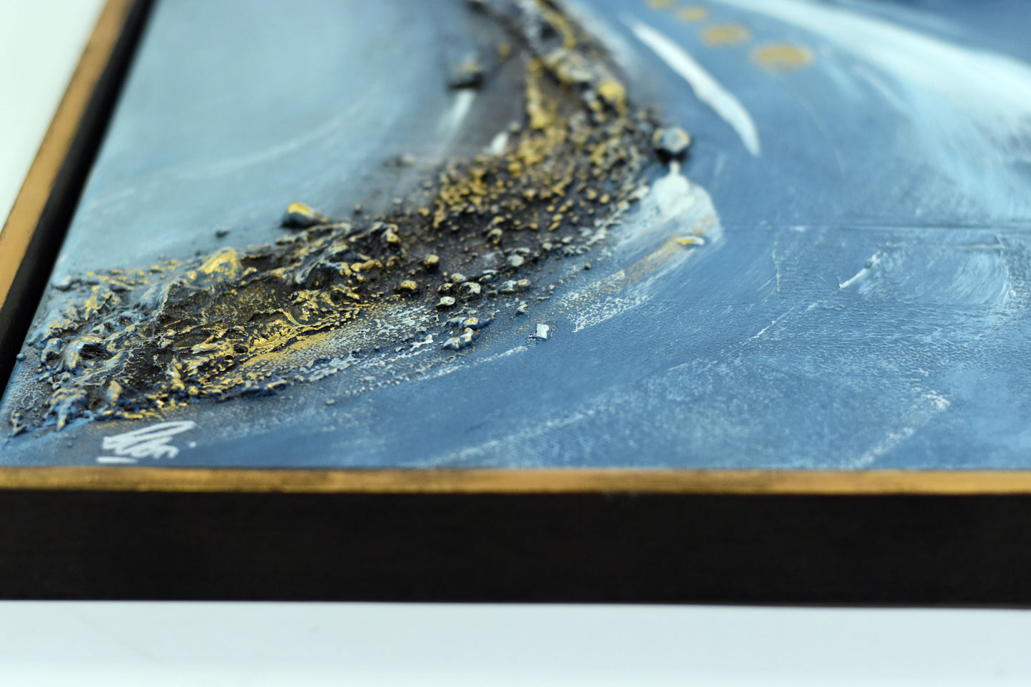 Tidal Bronze – Abstract Teal Bronze Painting | 50×50 cm | Edelgard Schroer