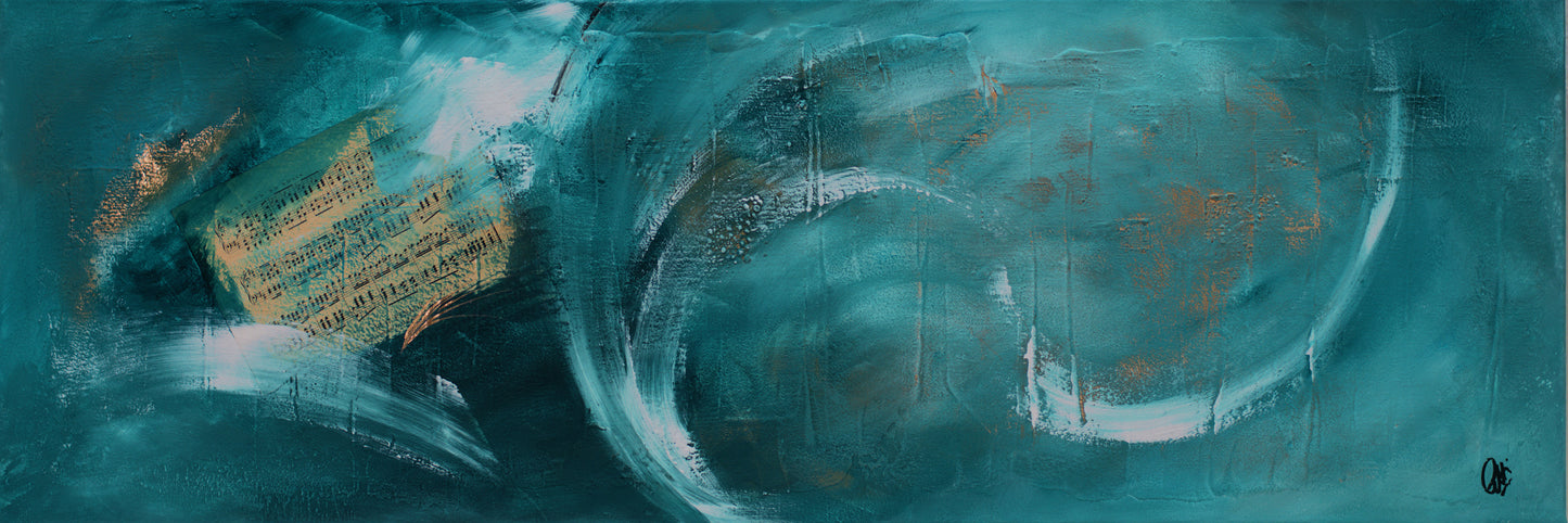 Finale – Abstract Music Painting | 120×40 cm | Edelgard Schroer