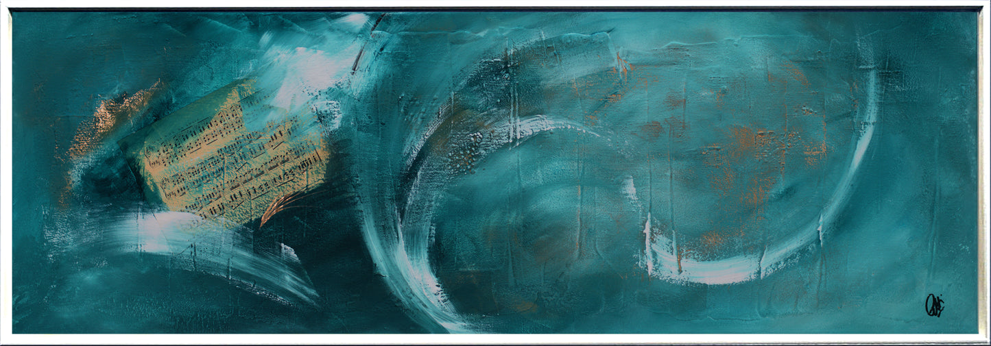 Finale – Abstract Music Painting | 120×40 cm | Edelgard Schroer