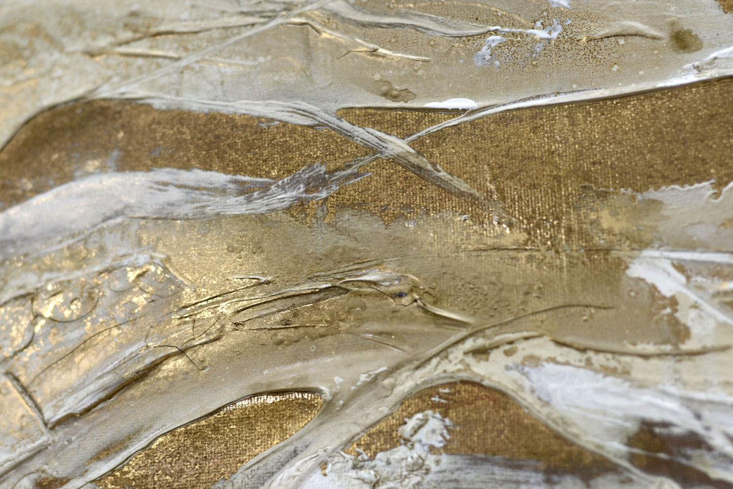 Golden Waves – Original Abstract Acrylic Painting | 63,5 x 83,5 cm | Framed by Edelgard Schroer