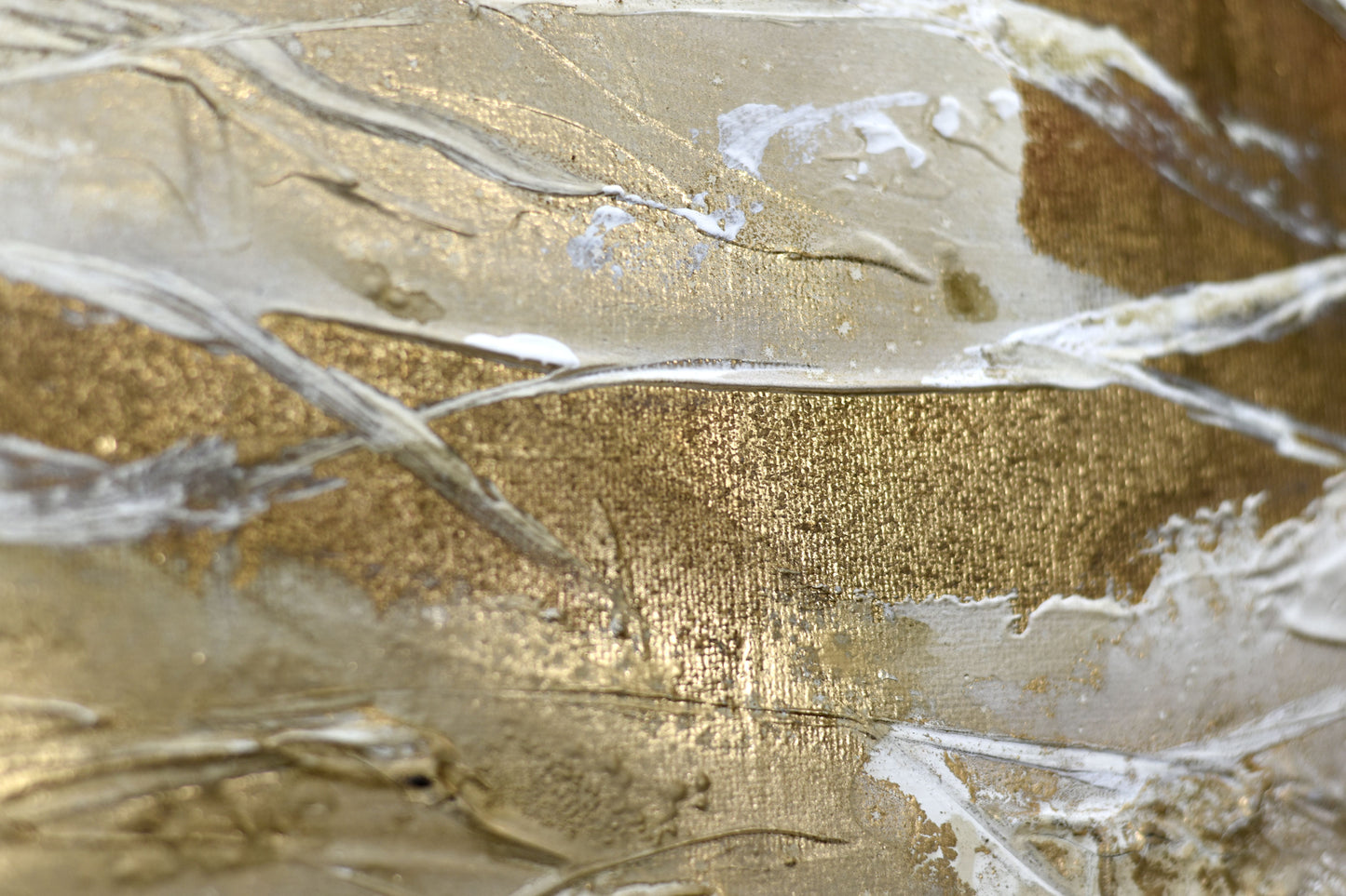 Golden Waves – Original Abstract Acrylic Painting | 63,5 x 83,5 cm | Framed by Edelgard Schroer