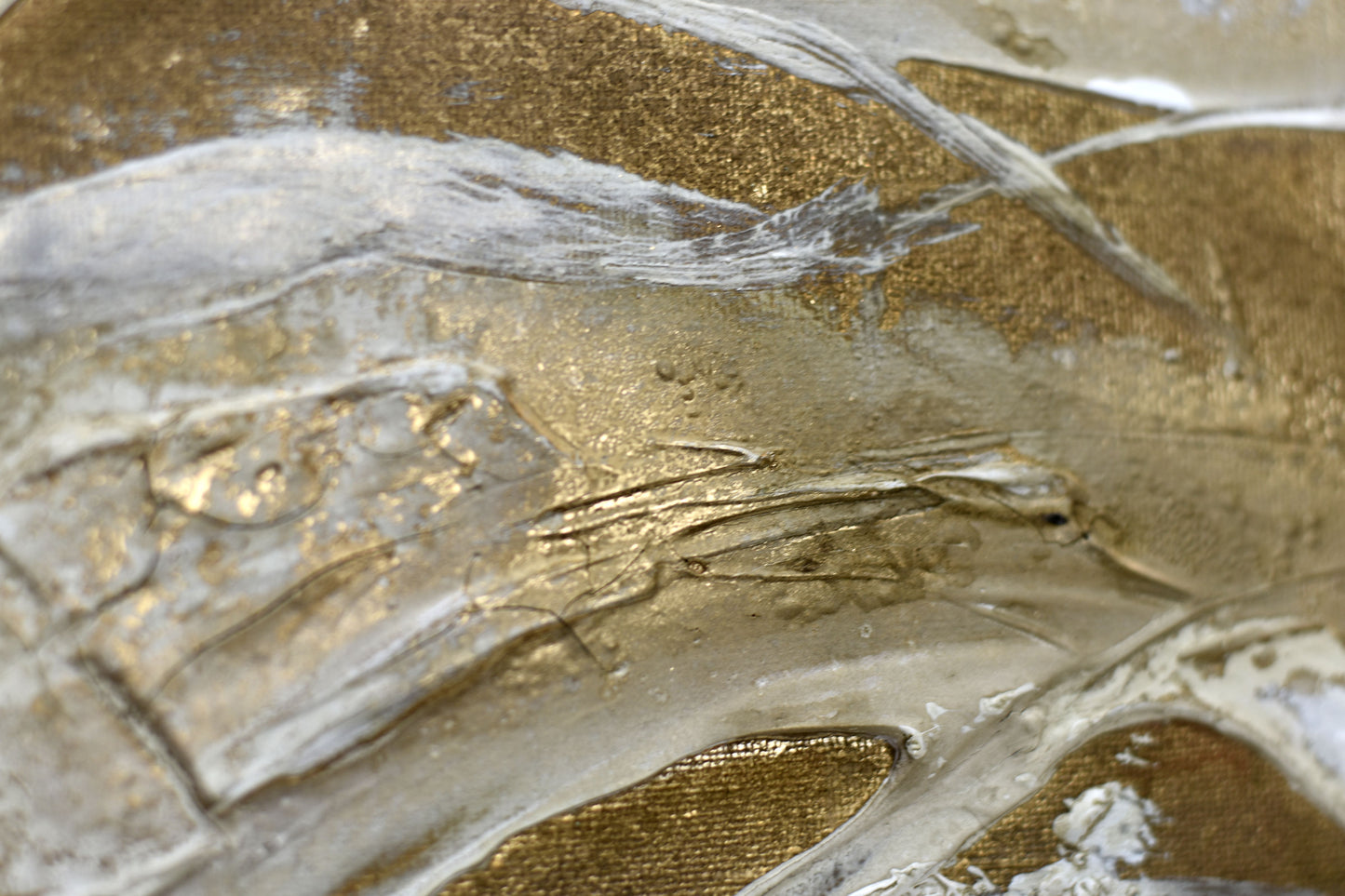 Golden Waves – Original Abstract Acrylic Painting | 63,5 x 83,5 cm | Framed by Edelgard Schroer