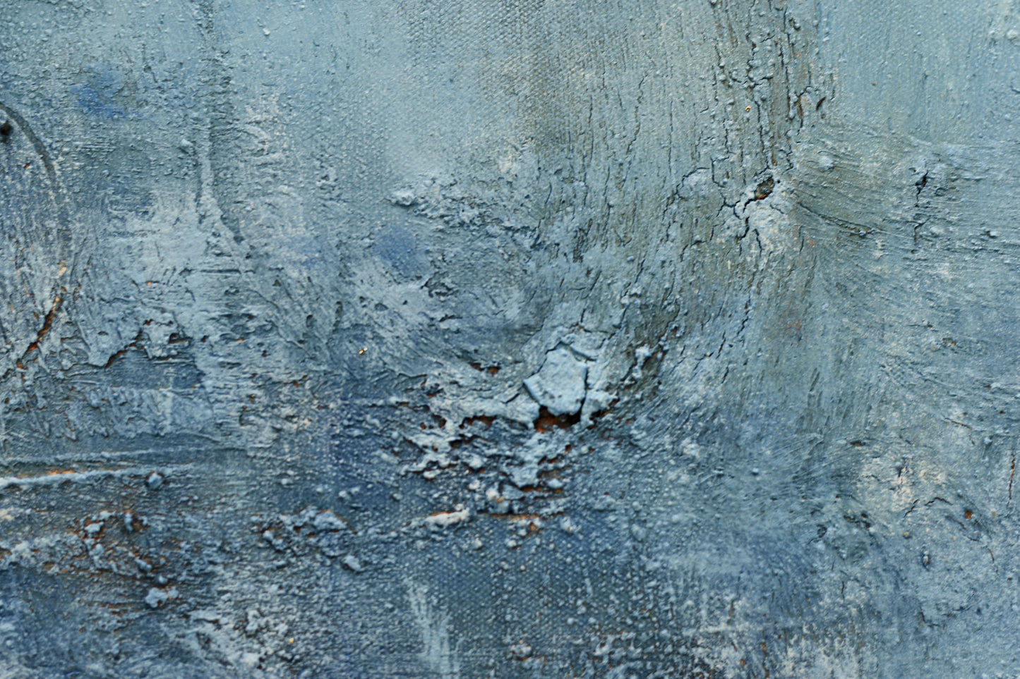Golden Outlook – Blue & Gold Abstract Acrylic Painting on Canvas by Edelgard Schroer