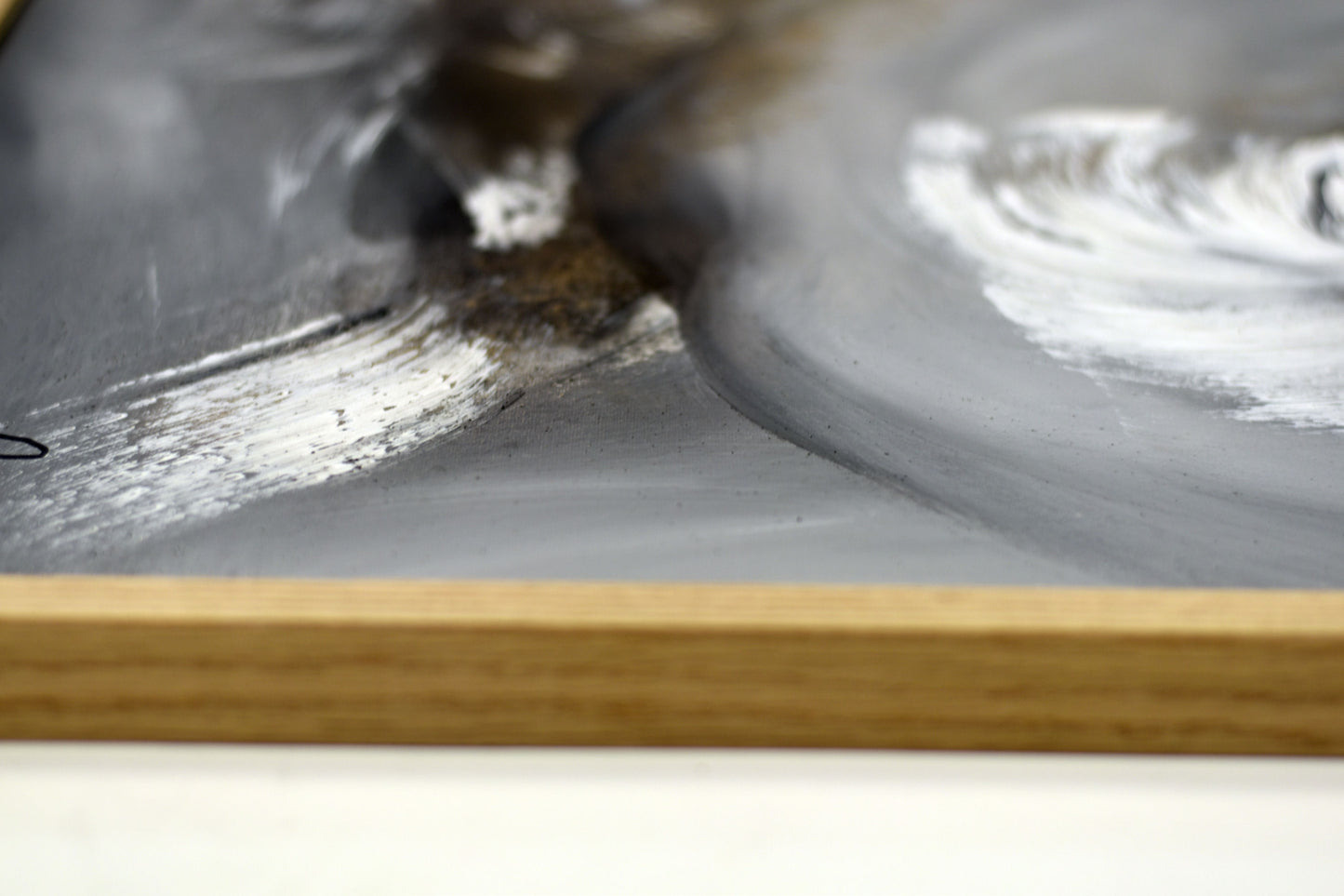 Noblesse – Original Abstract Painting in Oak Frame | 83 x 83 cm | Edelgard Schroer