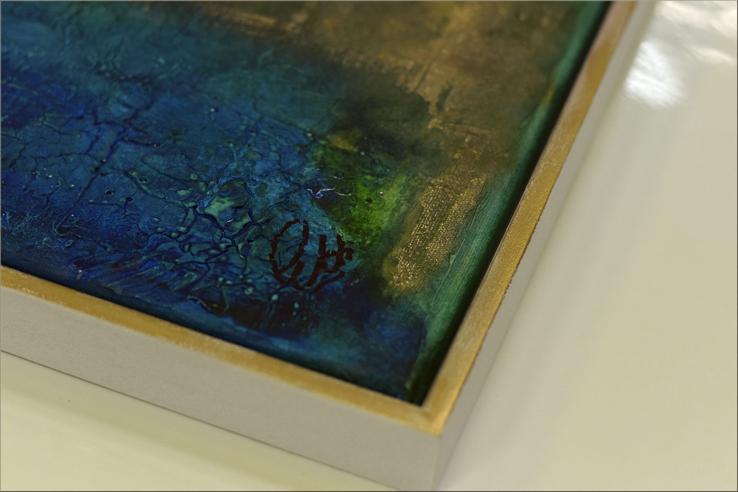 Golden Fields – Abstract Acrylic Textured Painting | 53 x 113 cm | Edelgard Schroer