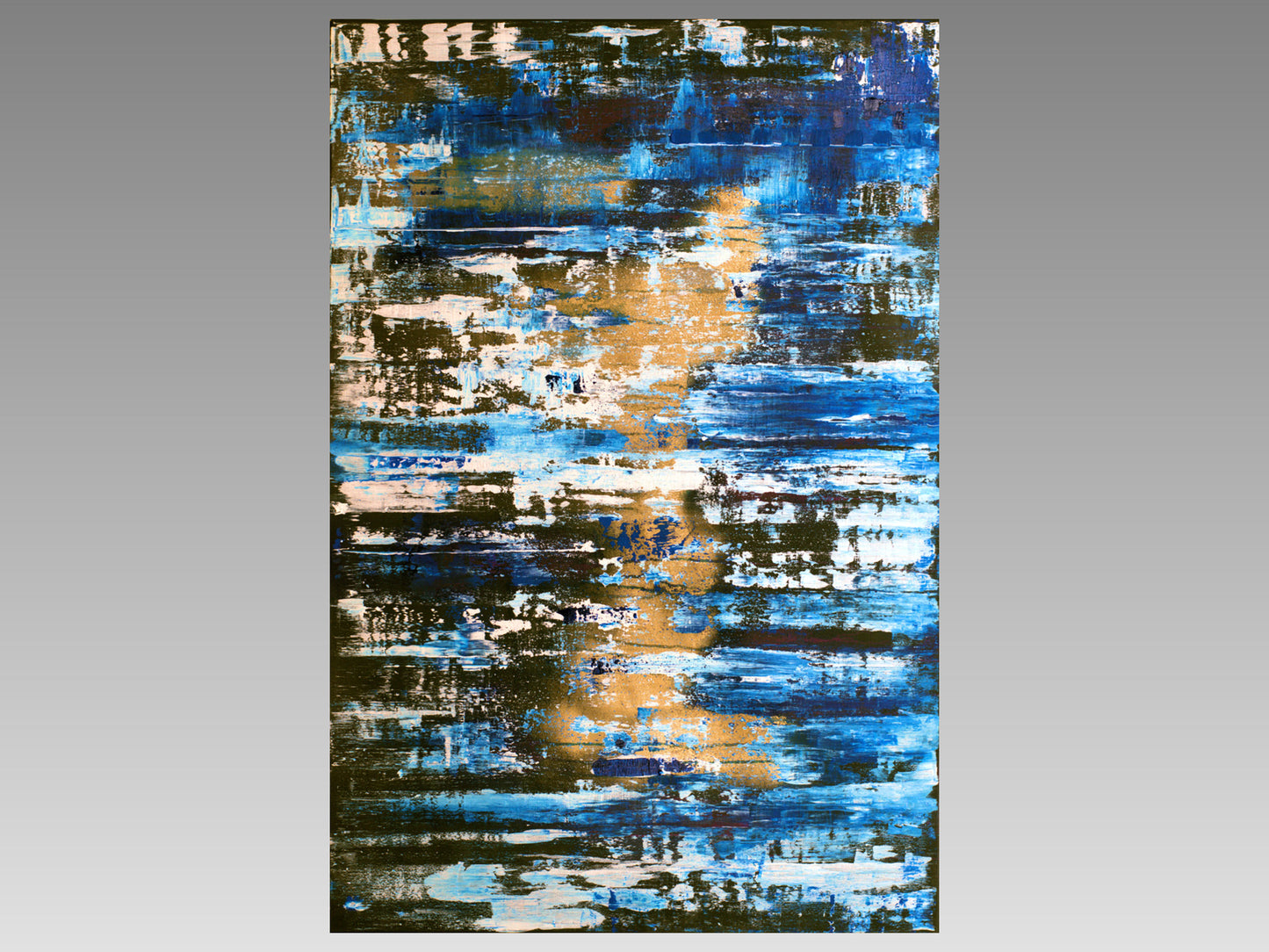 House of the Blues – Abstract Industrial Painting | 120 × 80 cm | Edelgard Schroer