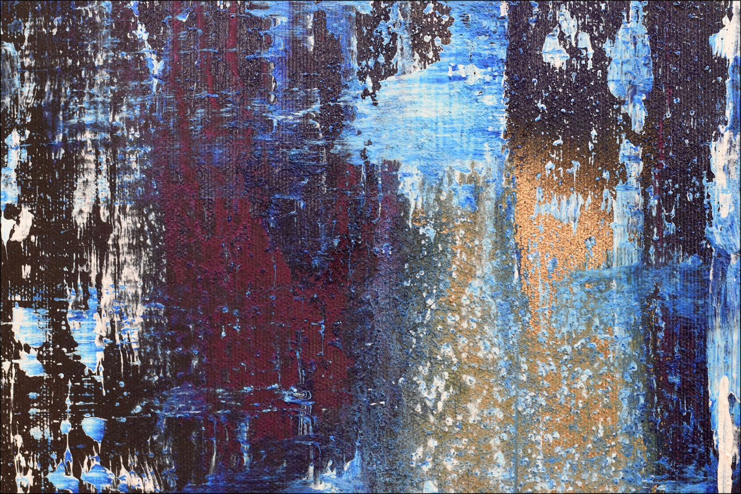 House of the Blues – Abstract Industrial Painting | 120 × 80 cm | Edelgard Schroer