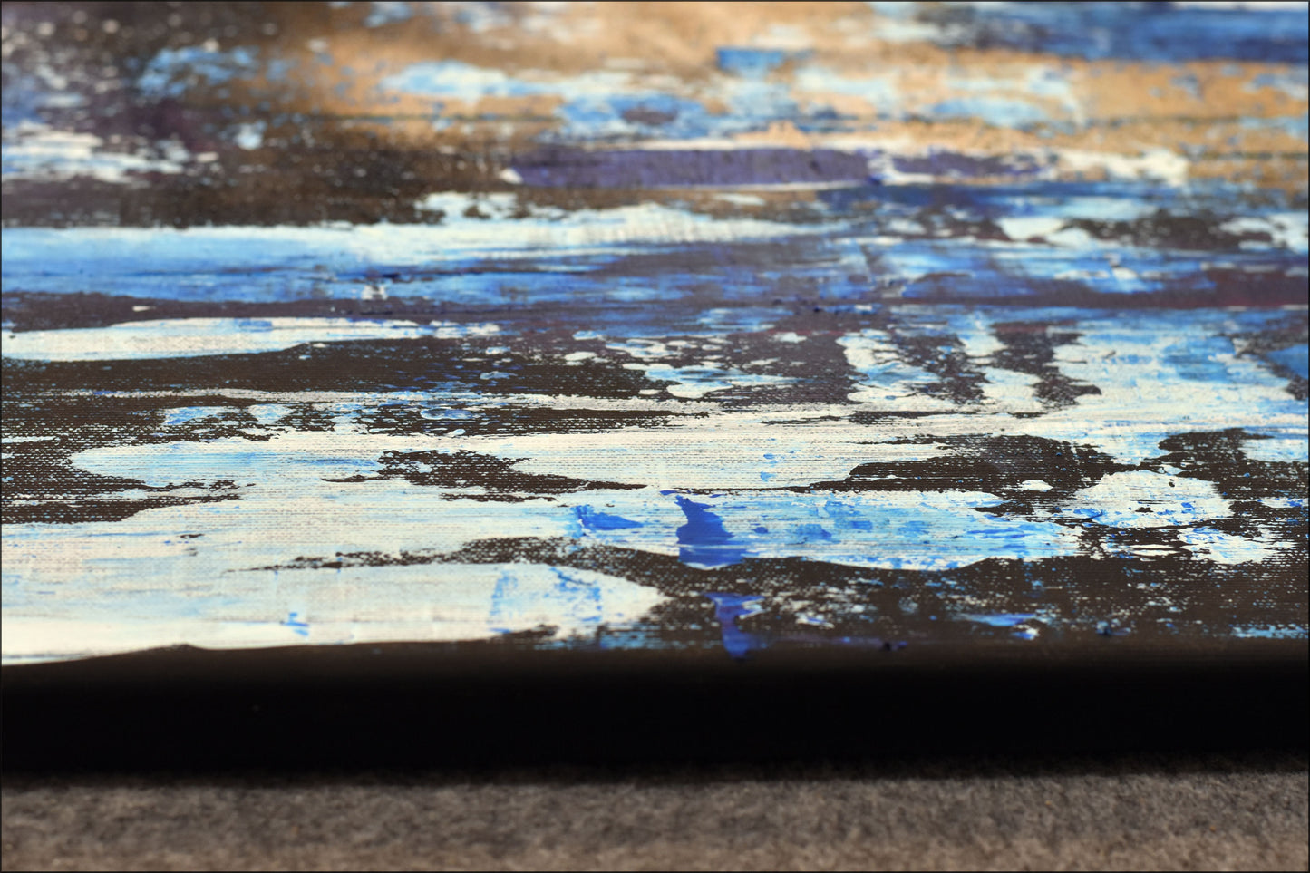 House of the Blues – Abstract Industrial Painting | 120 × 80 cm | Edelgard Schroer