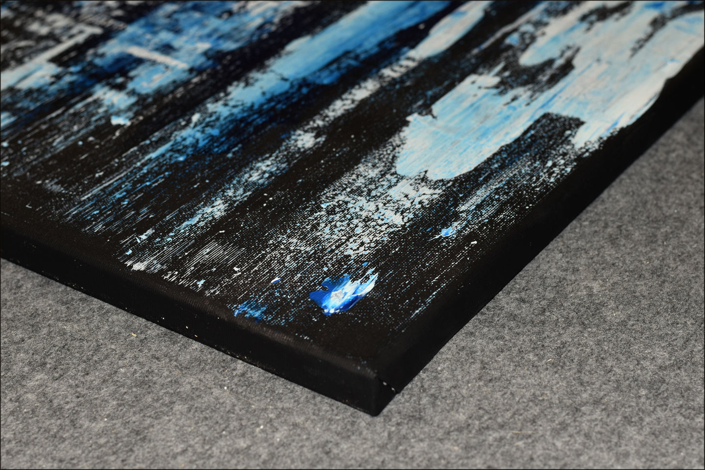 House of the Blues – Abstract Industrial Painting | 120 × 80 cm | Edelgard Schroer