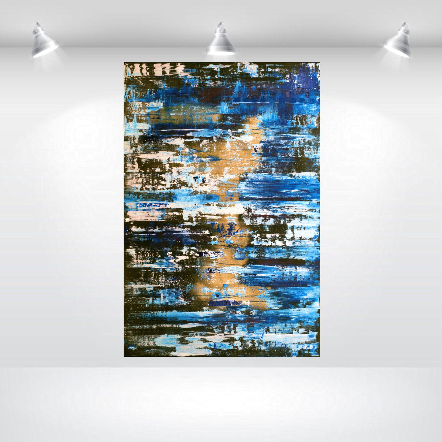 House of the Blues – Abstract Industrial Painting | 120 × 80 cm | Edelgard Schroer
