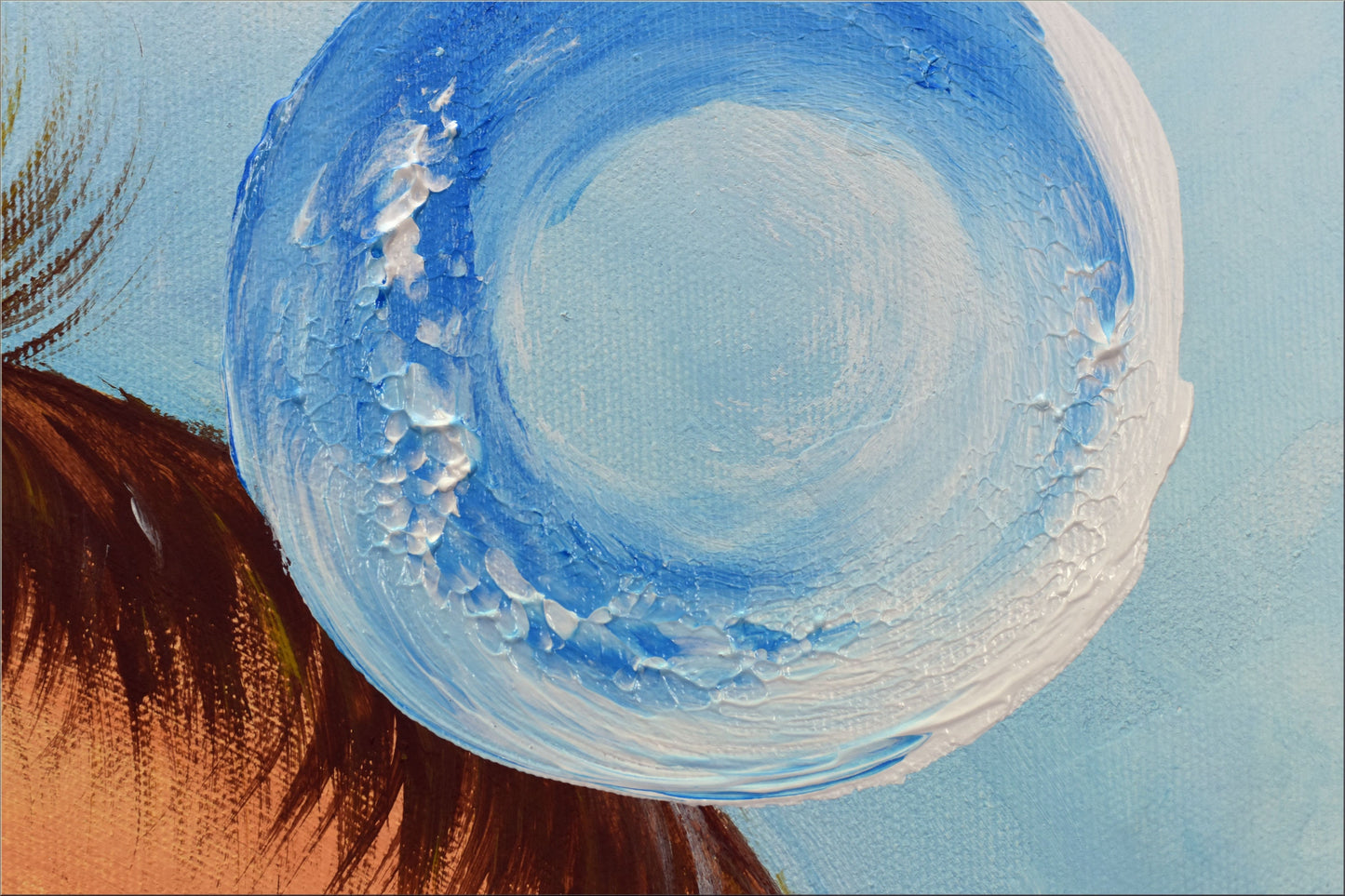 Mr Bubbles Original Whimsical Acrylic Painting, Large Figurative Canvas Art, Ready to Hang