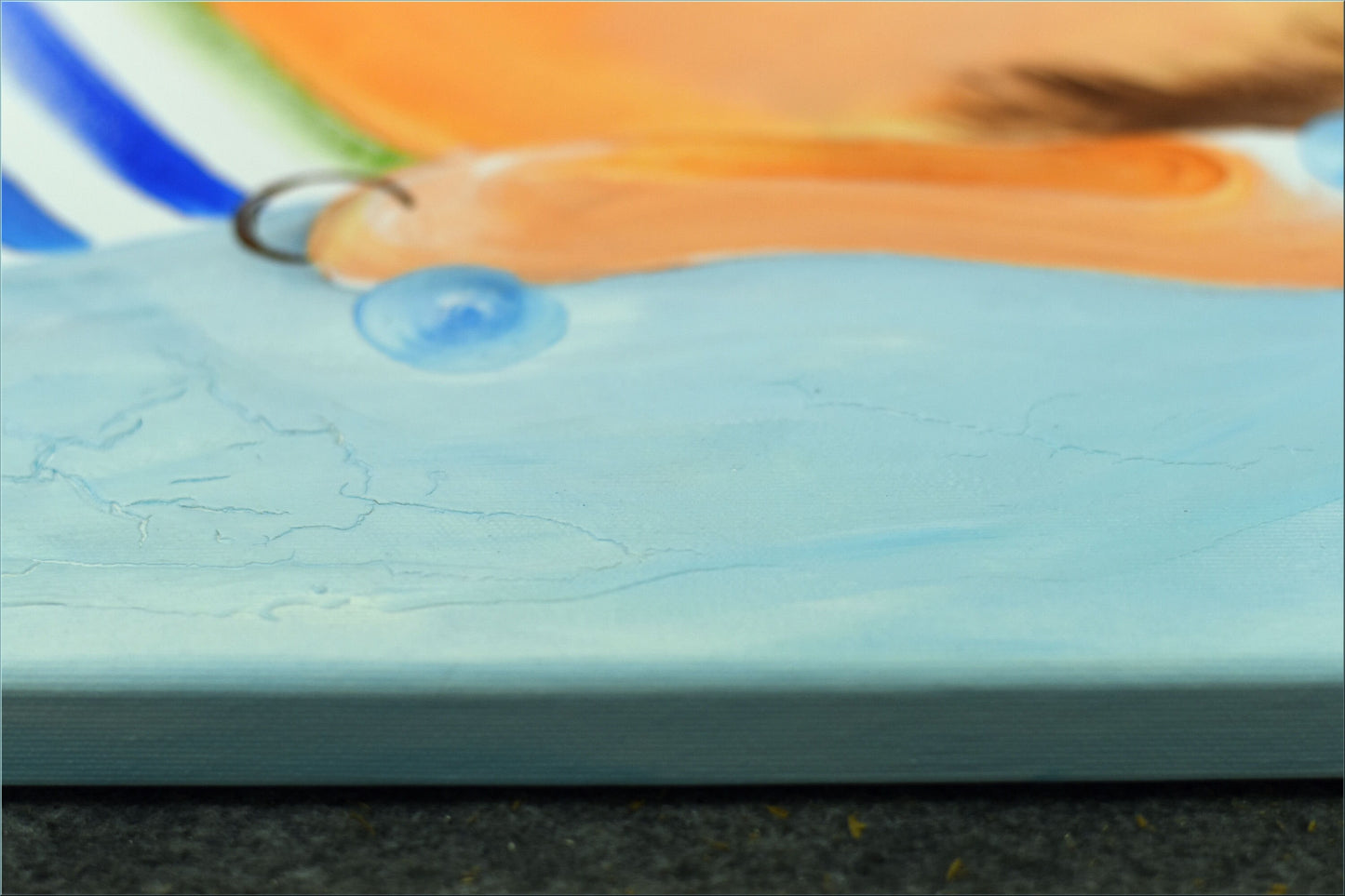 Mr Bubbles Original Whimsical Acrylic Painting, Large Figurative Canvas Art, Ready to Hang