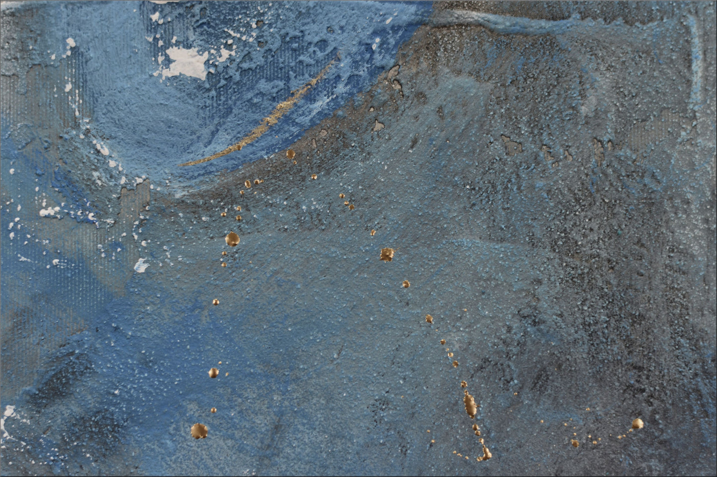Blue Balloons – Abstract Textured Painting | 60 × 120 cm | Edelgard Schroer