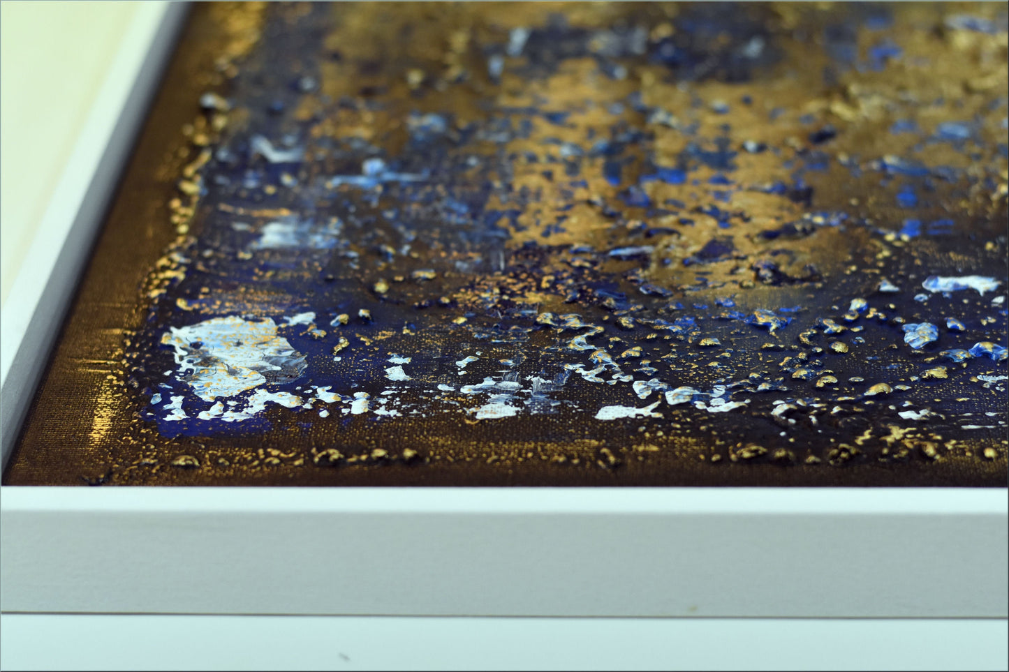 Molten Silence – Abstract Textured Painting | 70 × 50 cm | Edelgard Schroer