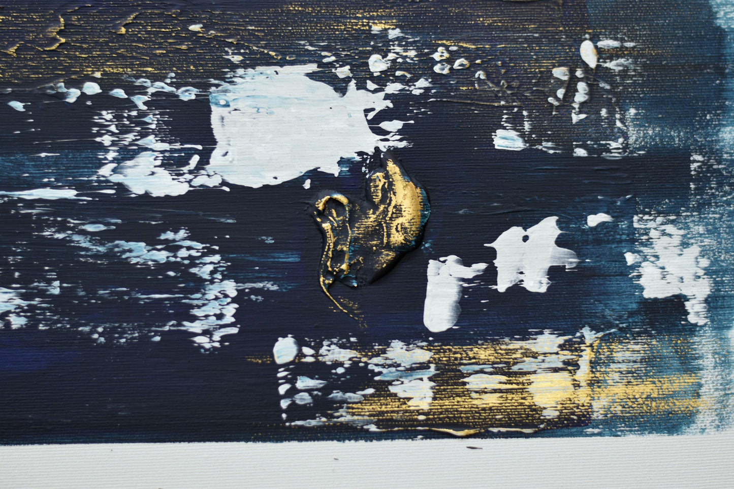 modernart on canvas large painting petrol shadow gap
