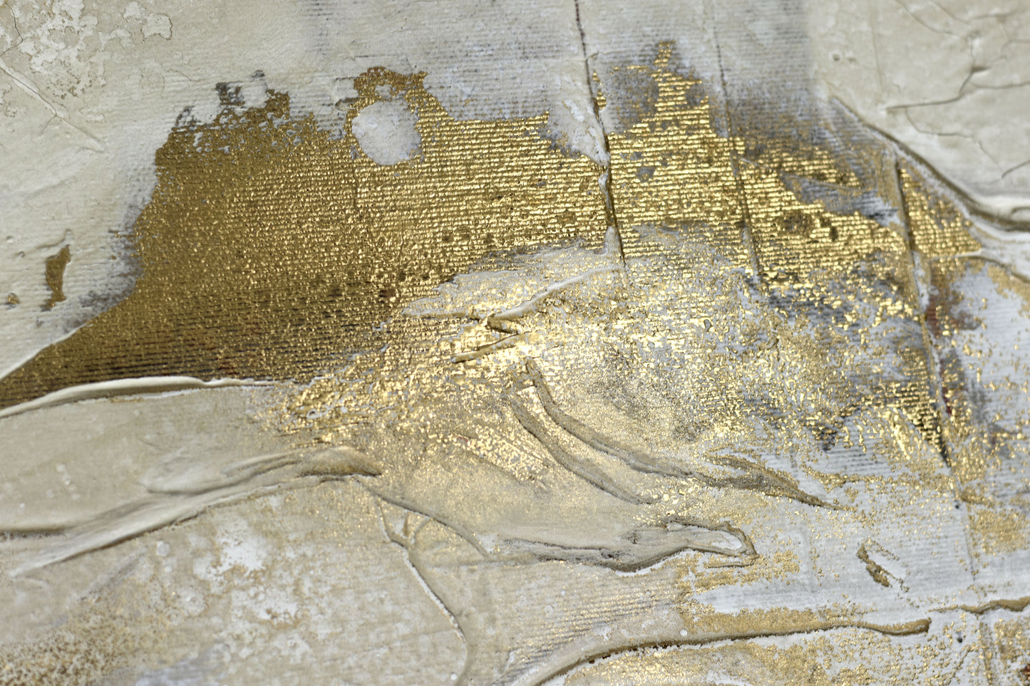 Caffeine Dreams – Gold & Coffee Abstract by Edelgard Schroer | 123 × 63 cm