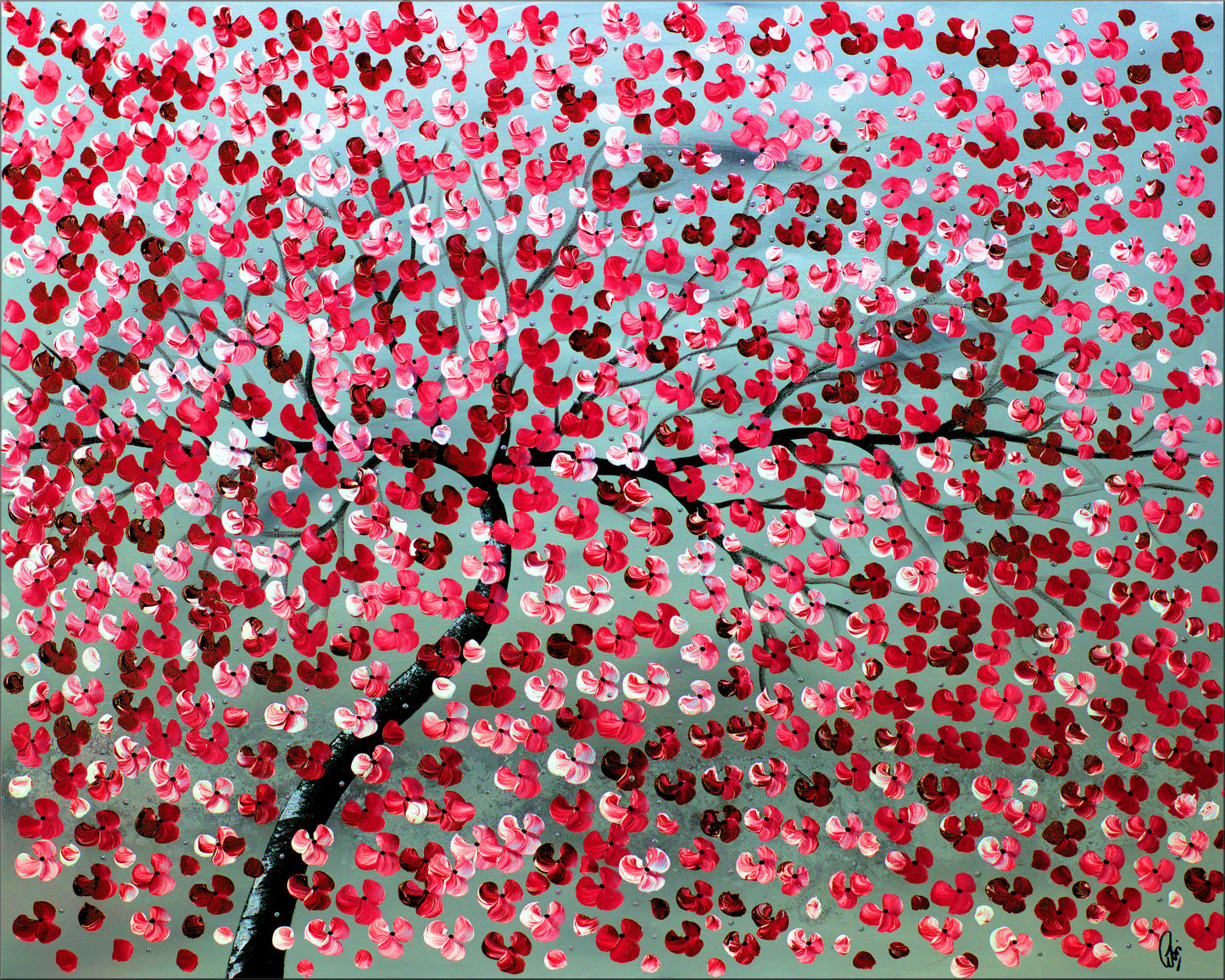 Dream of Spring – Cherry Blossom Painting | 100×80 cm | Edelgard Schroer