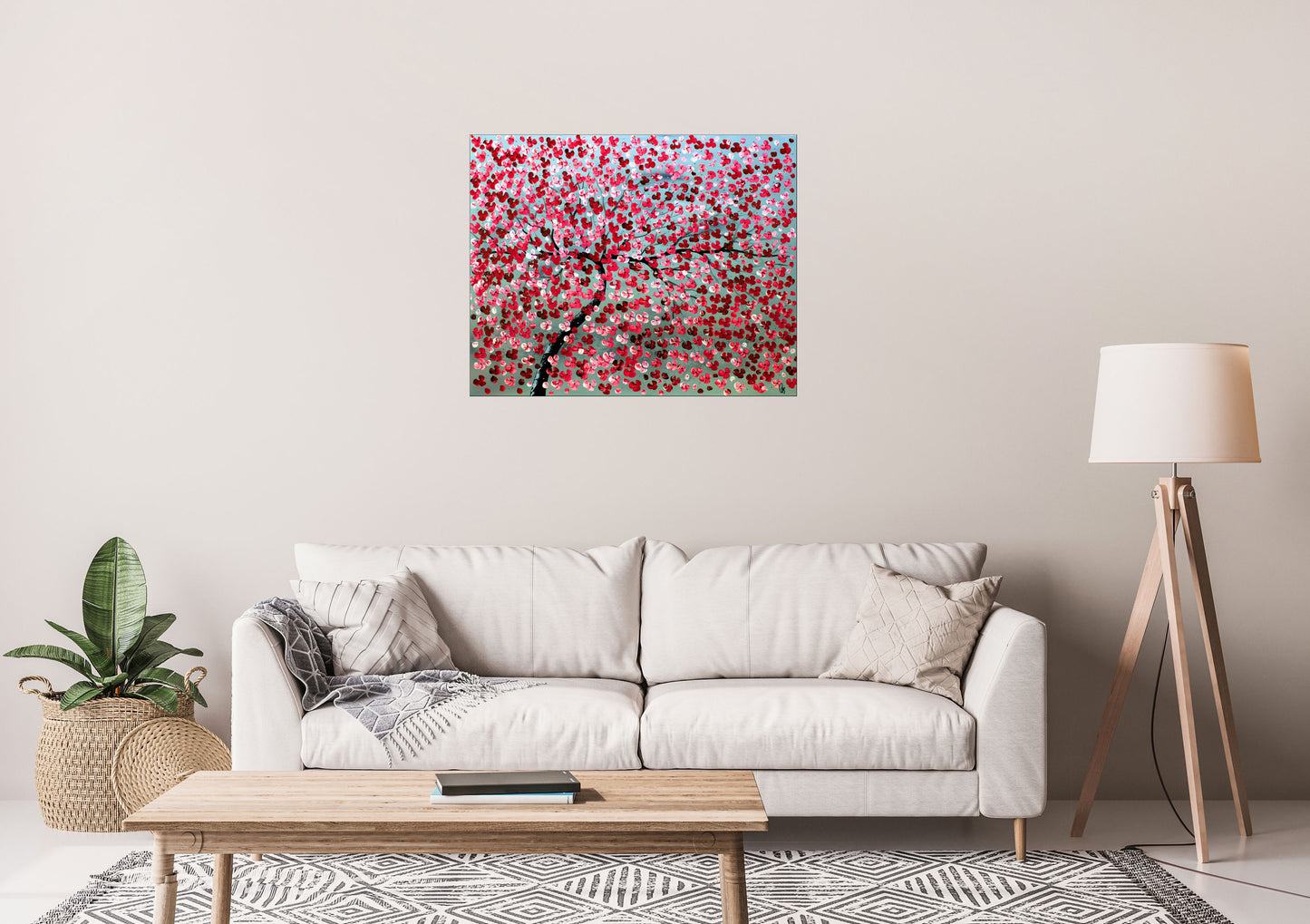 Dream of Spring – Cherry Blossom Painting | 100×80 cm | Edelgard Schroer