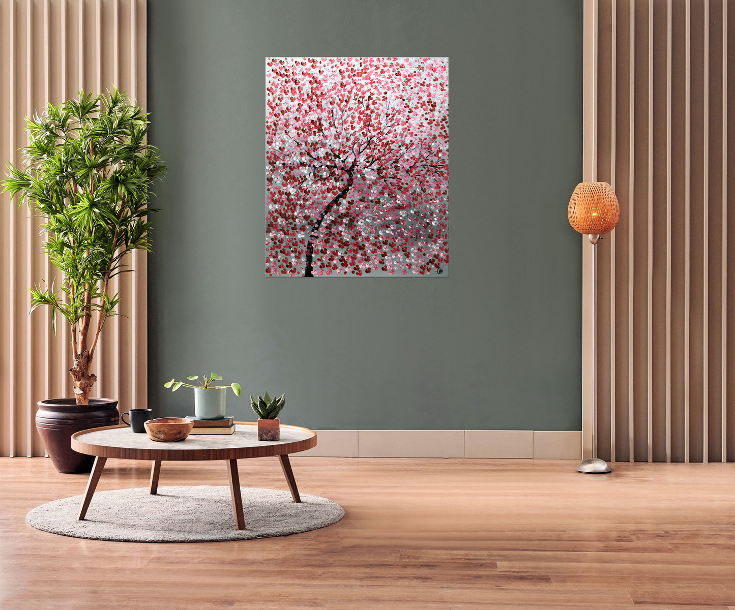 Kirschbaum – Cherry Blossom Acrylic Painting | 100 x 120 cm | Edelgard Schroer