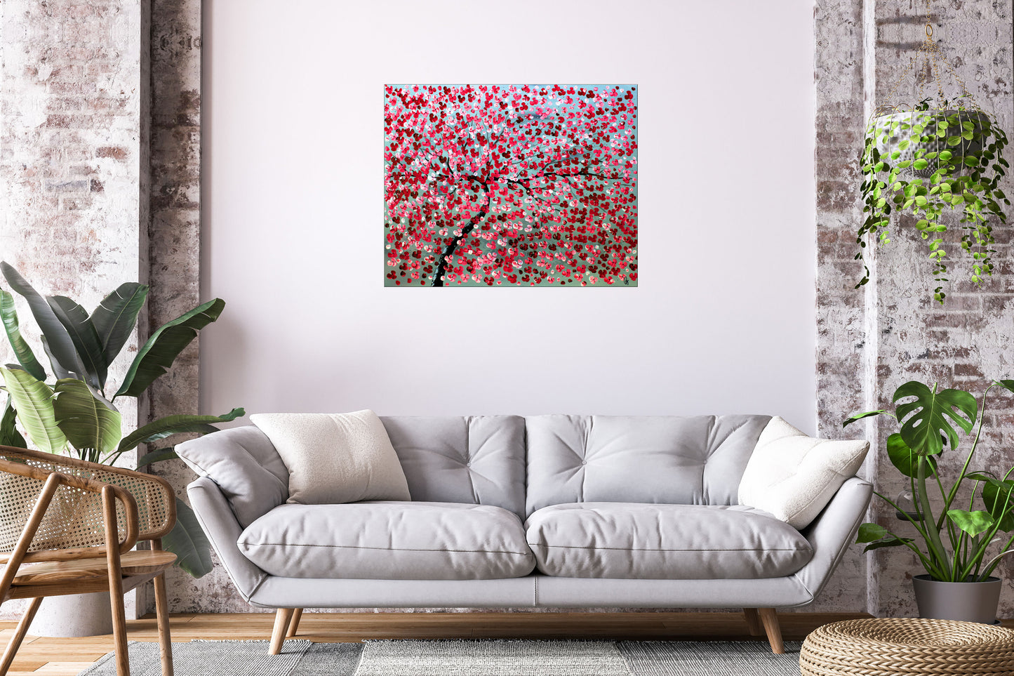 Dream of Spring – Cherry Blossom Painting | 100×80 cm | Edelgard Schroer