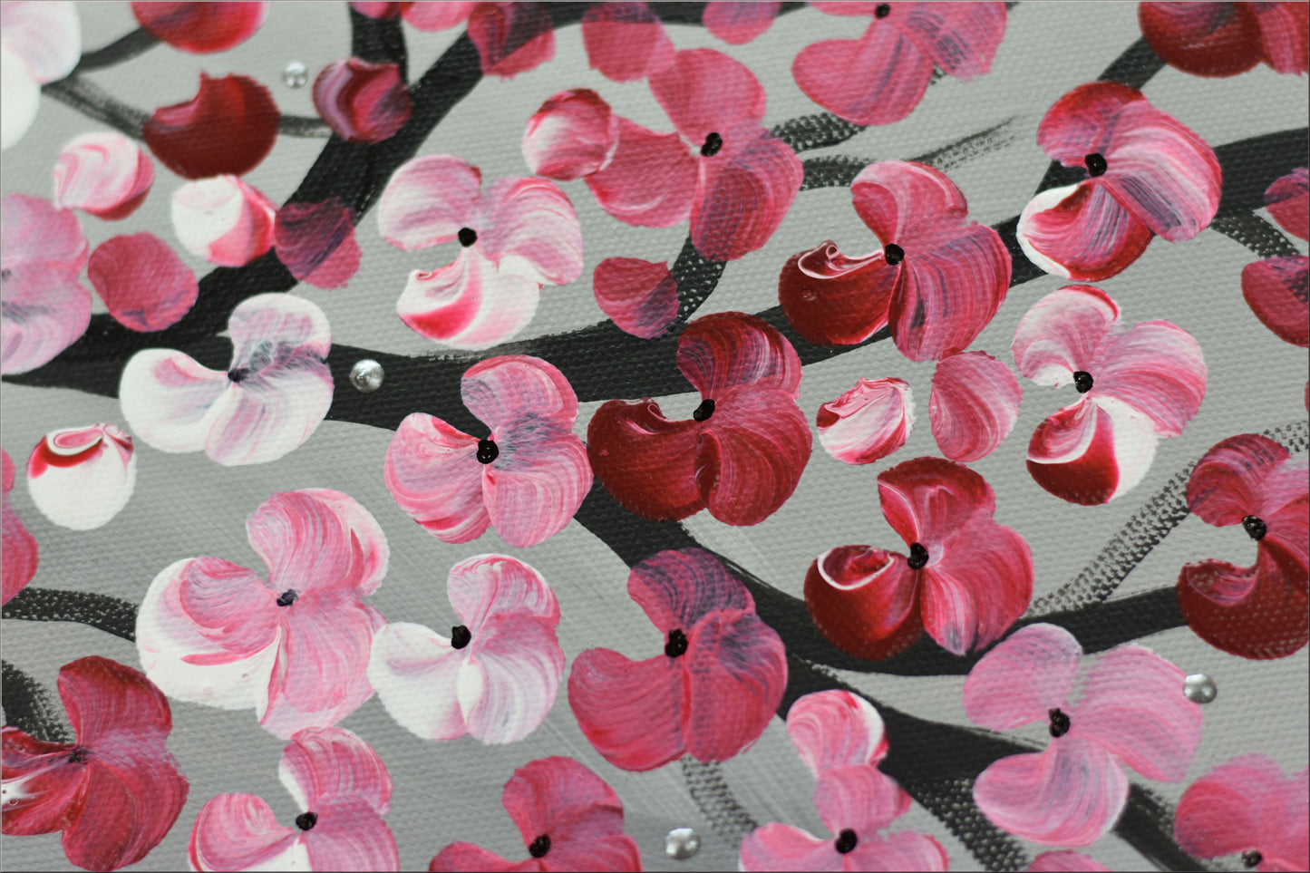 Kirschbaum – Cherry Blossom Acrylic Painting | 100 x 120 cm | Edelgard Schroer