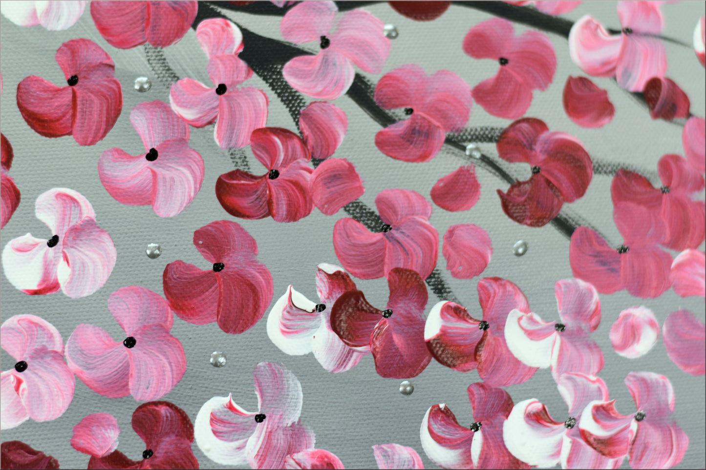 Kirschbaum – Cherry Blossom Acrylic Painting | 100 x 120 cm | Edelgard Schroer