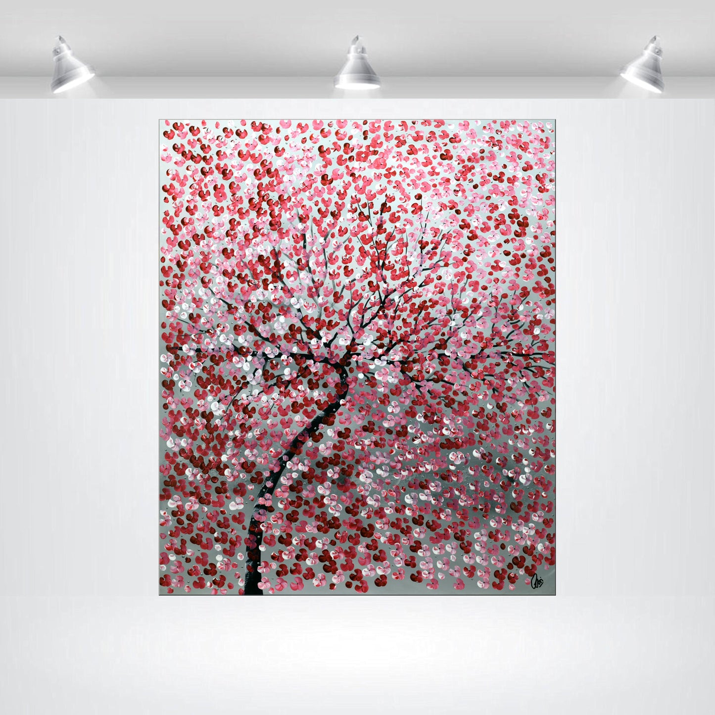 Kirschbaum – Cherry Blossom Acrylic Painting | 100 x 120 cm | Edelgard Schroer