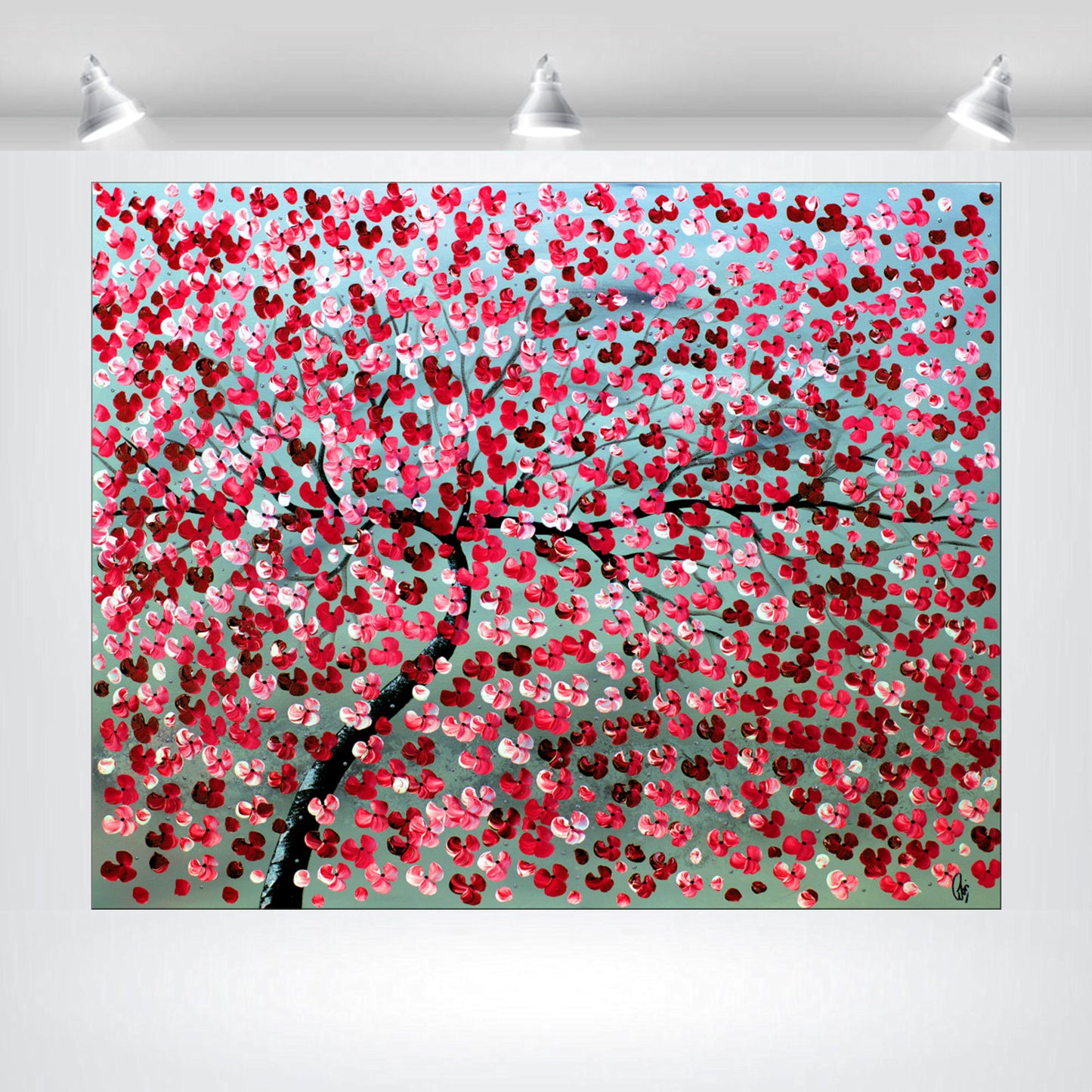 Dream of Spring – Cherry Blossom Painting | 100×80 cm | Edelgard Schroer