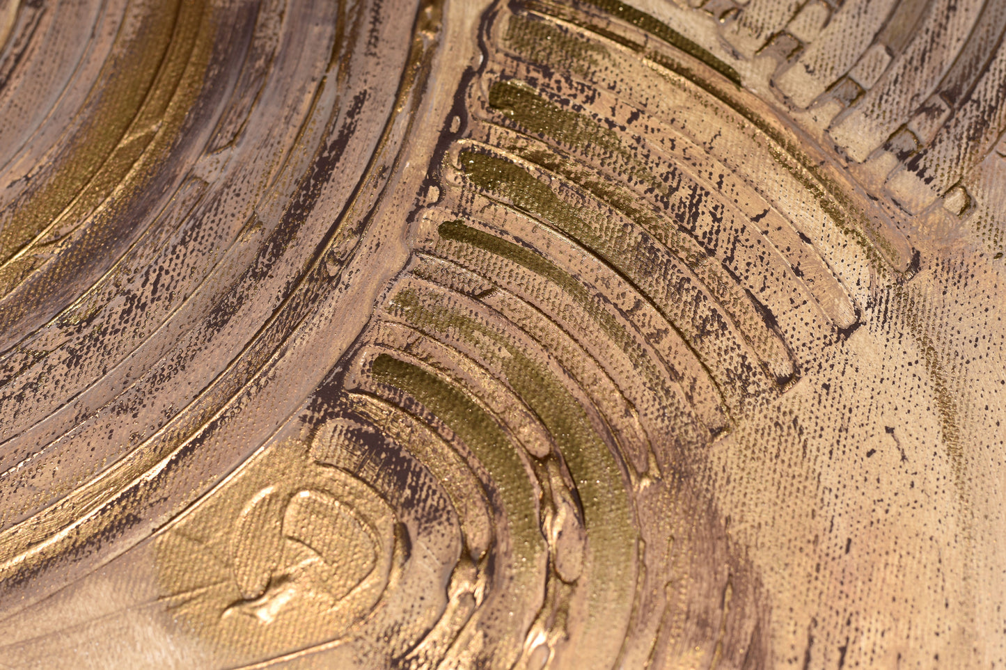 Golden Echoes – Abstract Textured Painting | 138 × 48 cm | Edelgard Schroer
