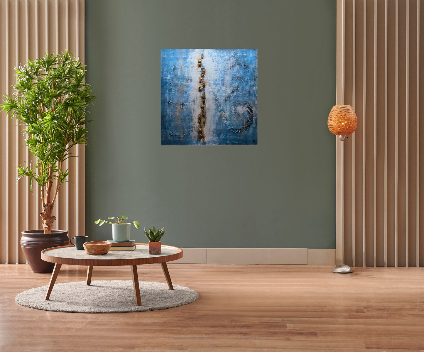 Monument – Abstract Textured Painting | 120 × 120 cm | Edelgard Schroer