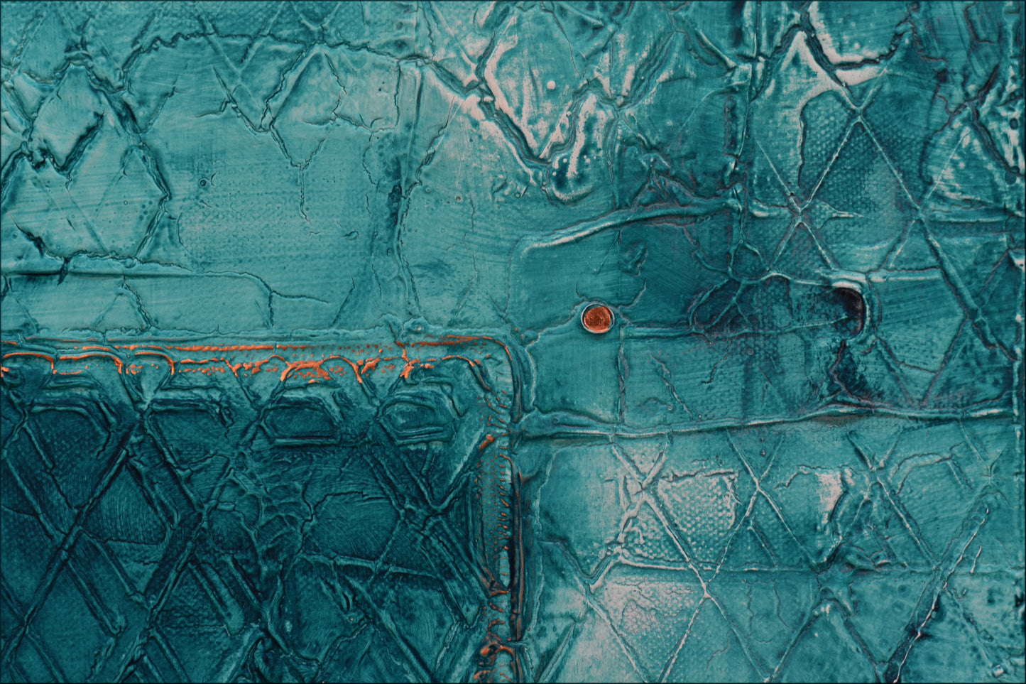 Blue Monochrome – Abstract Textured Acrylic Painting | 83 x 83 cm | Edelgard Schroer