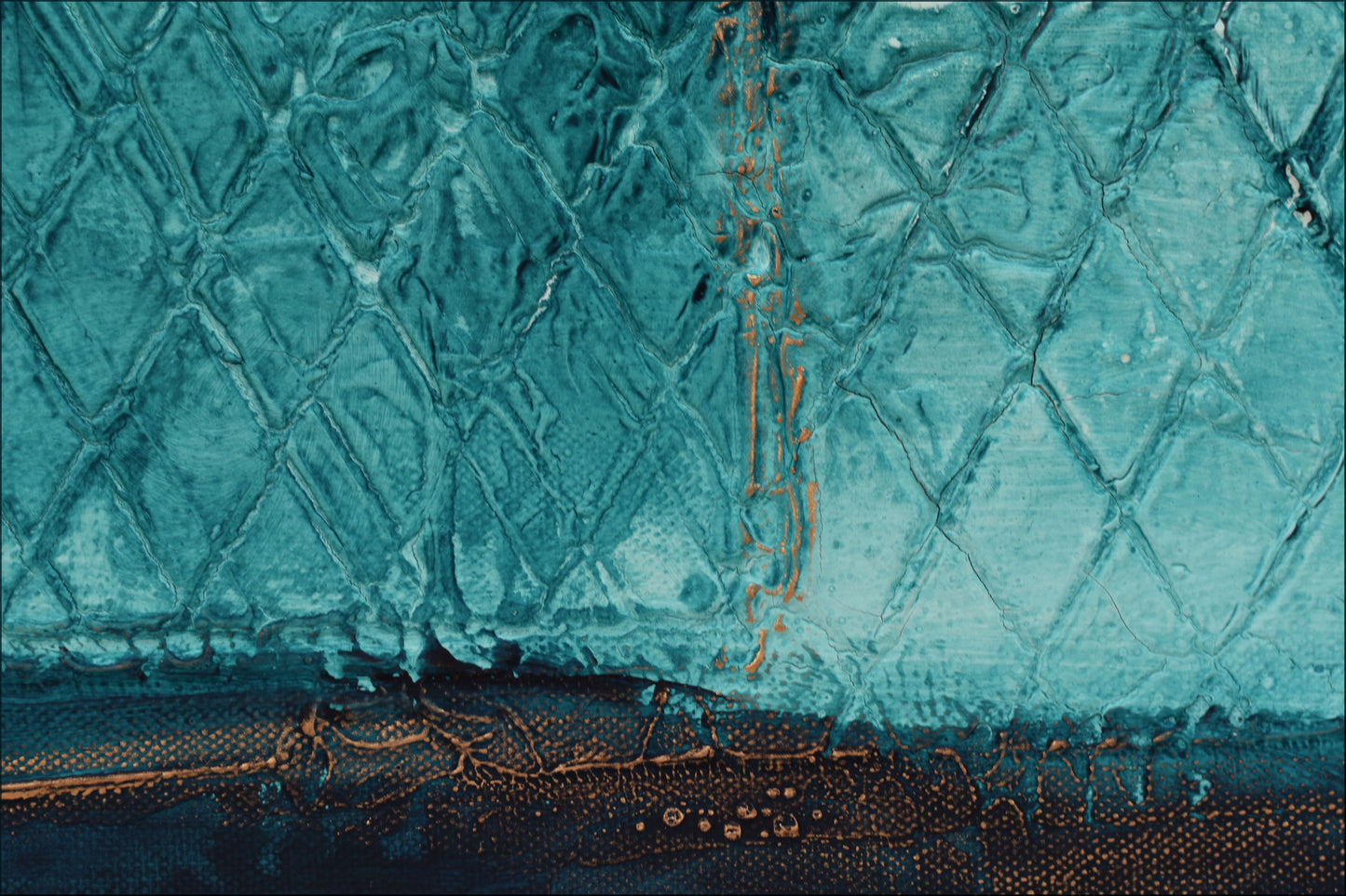 Blue Monochrome – Abstract Textured Acrylic Painting | 83 x 83 cm | Edelgard Schroer