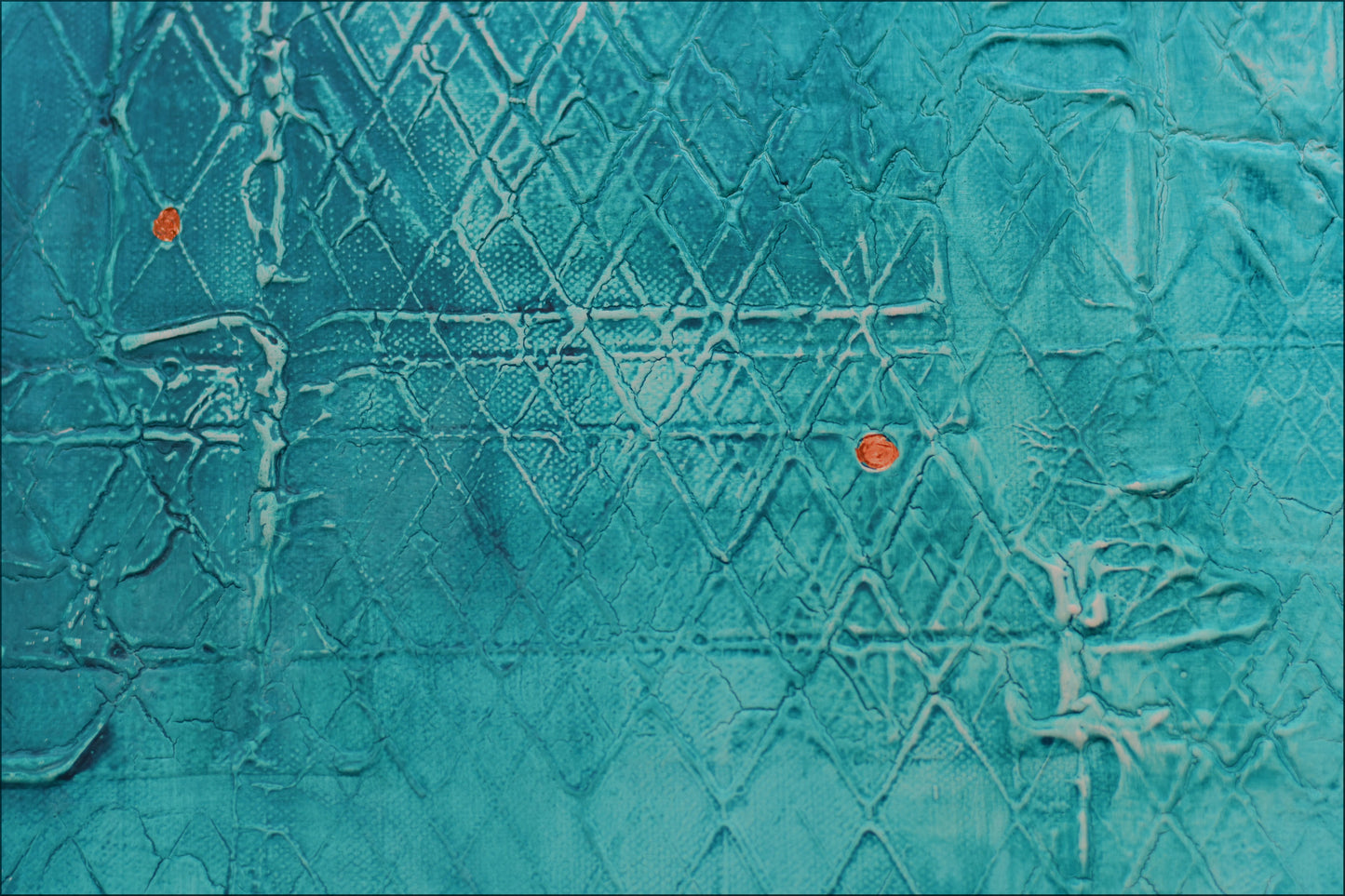 Blue Monochrome – Abstract Textured Acrylic Painting | 83 x 83 cm | Edelgard Schroer